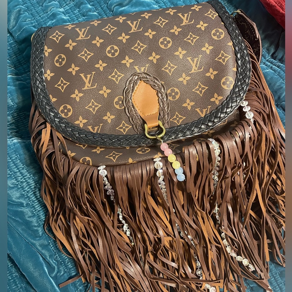 Designer inspired crossbody with fringe